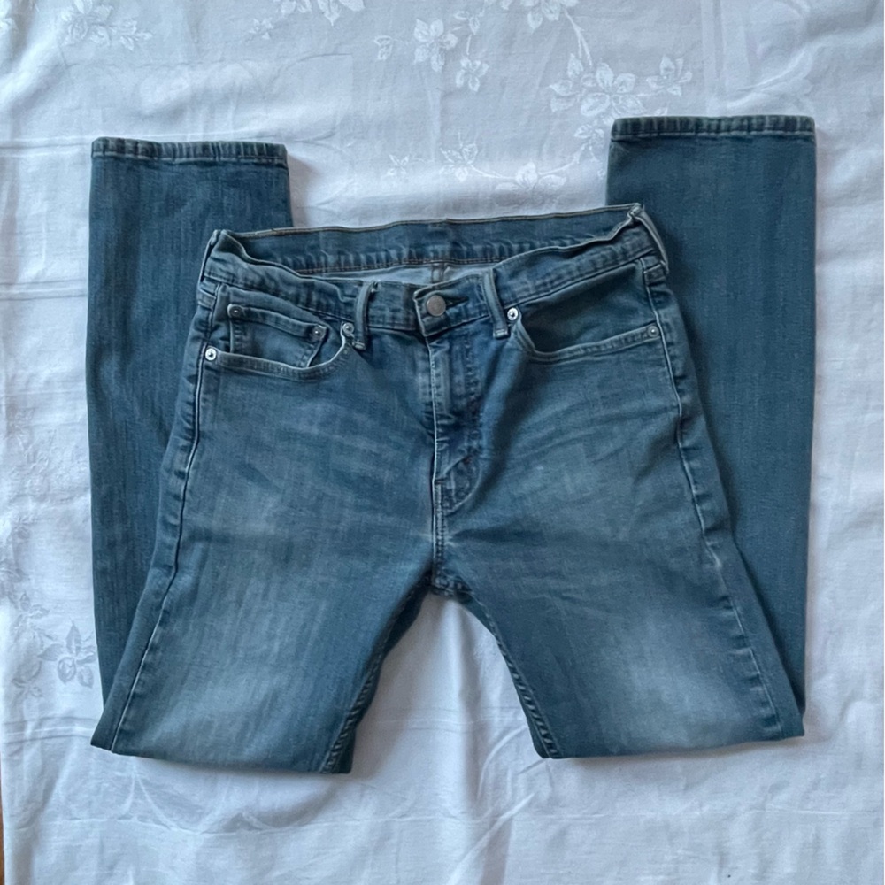 Levi’s Mens 513 Jeans 32x32 (Actual 31x29.5) Slim Straight Blue Stretch